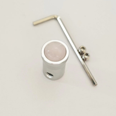 Rose quartz crystal base